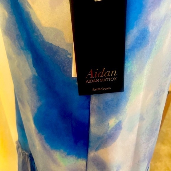 Aidan by Aidan Mattox Womens Mini Chiffon‎ Shift Dress Sz 0 Prom Party  Cocktail - Picture 6 of 6